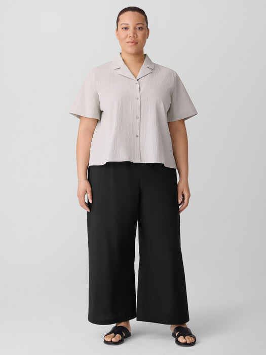 Washed Organic Cotton Poplin Wide-Leg Pant