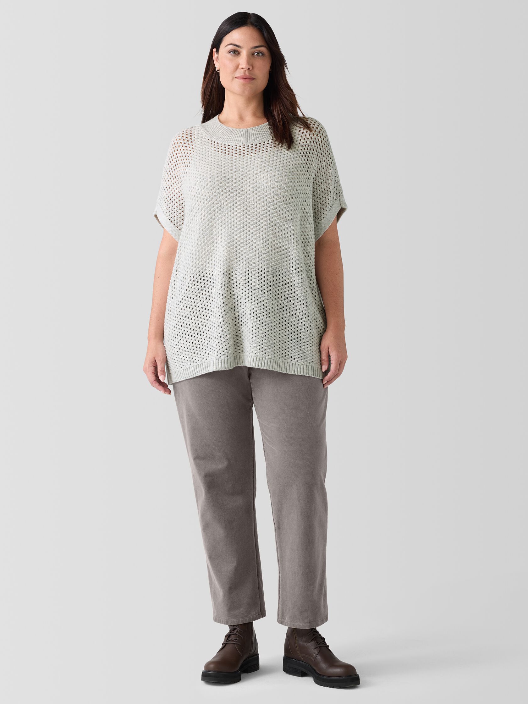 Merino Mock Neck Top in Regenerative Wool