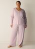 Organic Cotton Rib V-Neck Sleep Top