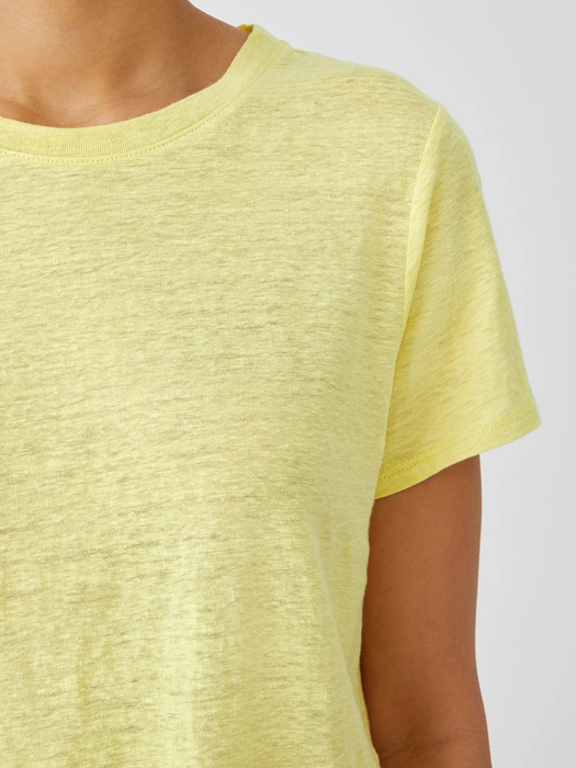 Organic Linen Jersey Crew Neck Tee