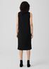 Washable Stretch Crepe Bateau Neck Dress