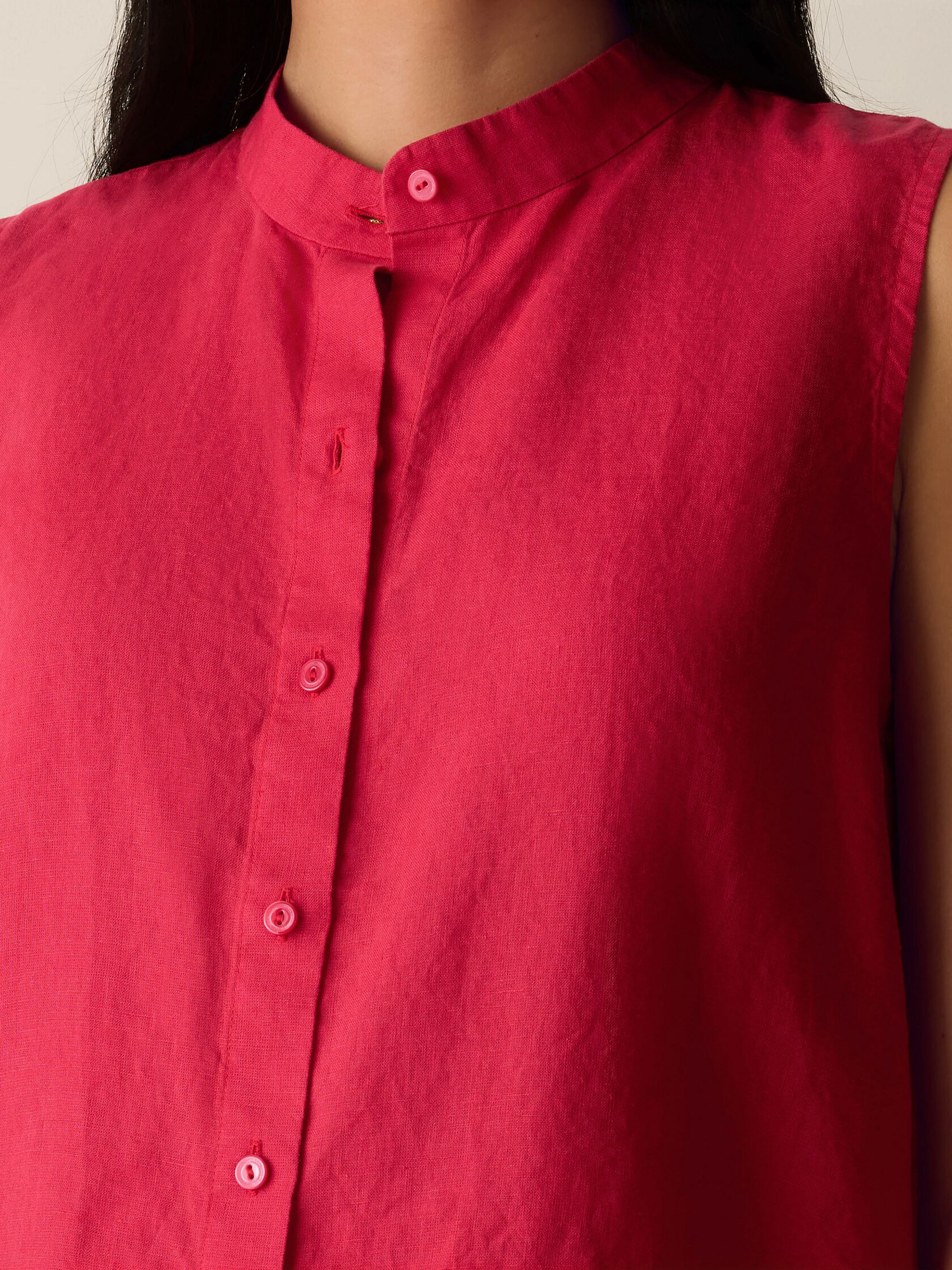 Organic Handkerchief Linen Sleeveless Shirt