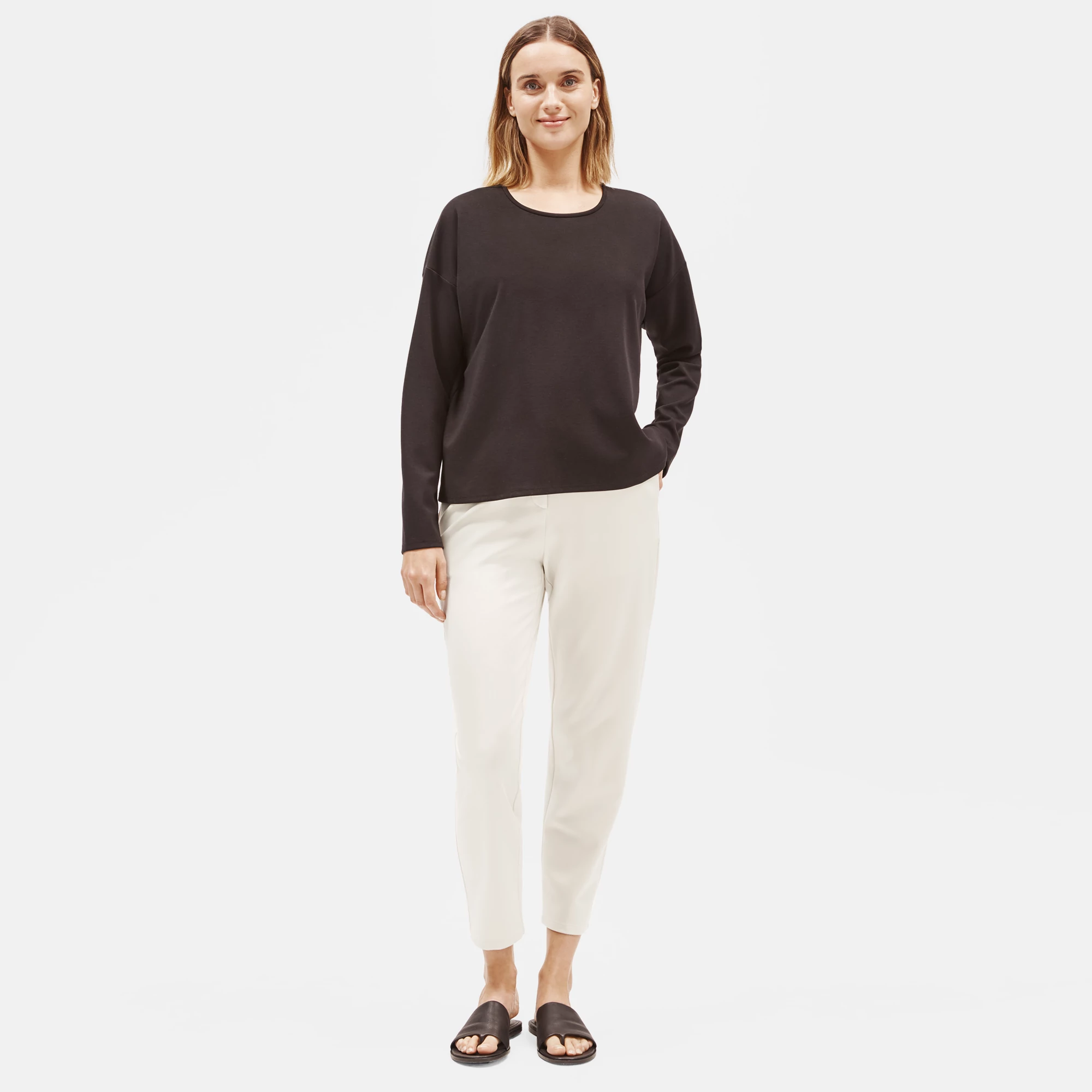 Flex Tencel Ponte Slouchy Pant | EILEEN 