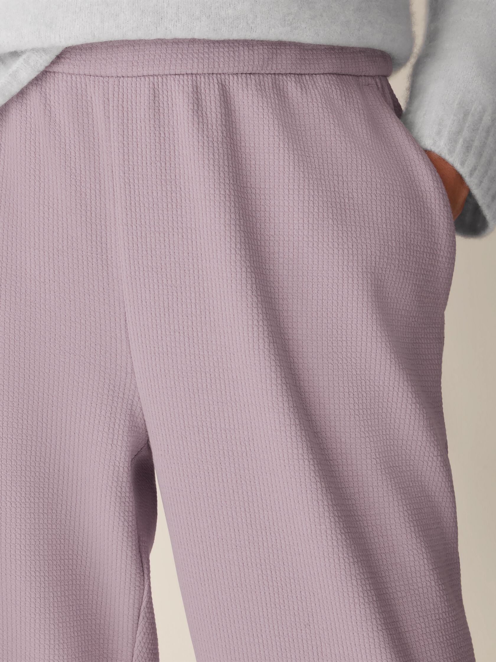 Waffle Cotton Blend Doubleknit Jogger Pant