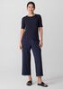 Organic Cotton Stretch Rib Crew Neck Top