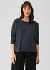 Fine Merino Jersey Crew Neck Top in Regenerative Wool