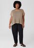 Organic Linen Délavé Bateau Neck Top