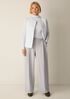 Lightweight Ponte Pleated Wide-Leg Pant