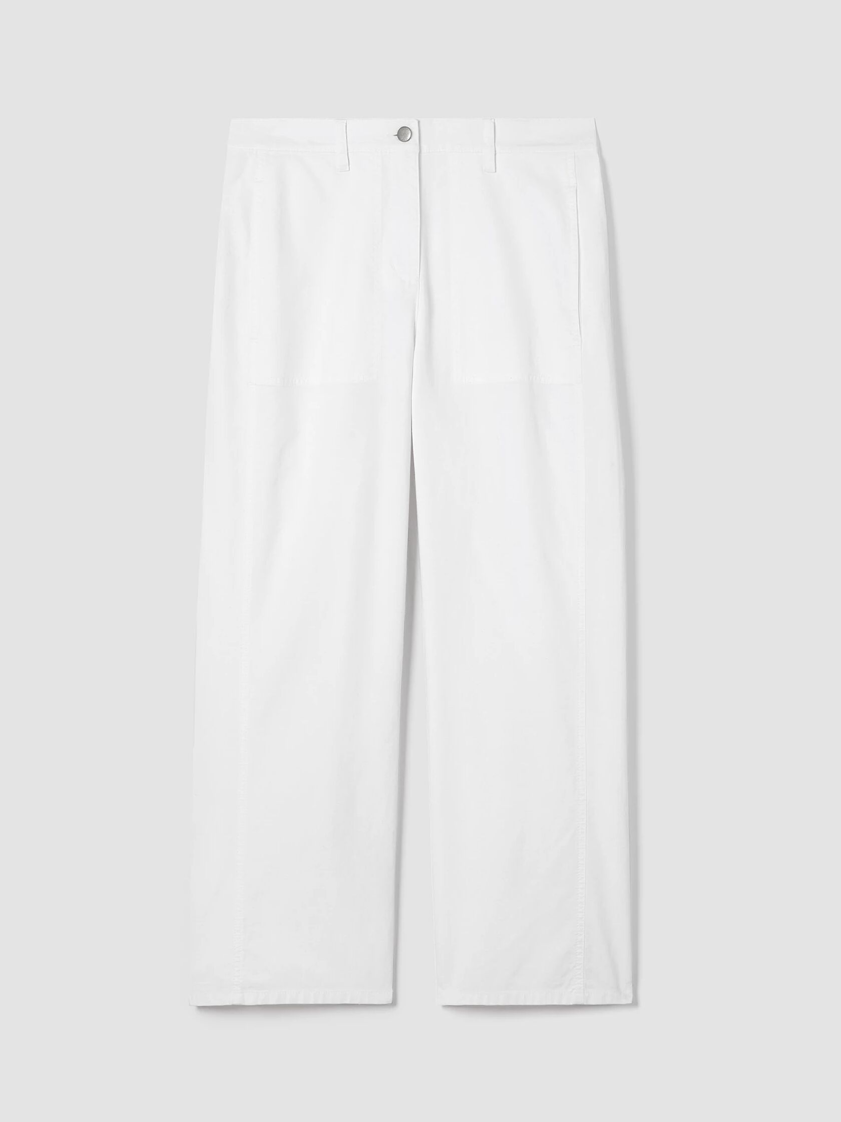 Cotton Hemp Stretch Wide-Leg Pant