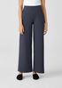 Organic Cotton Melange Crepe Wide-Leg Pant