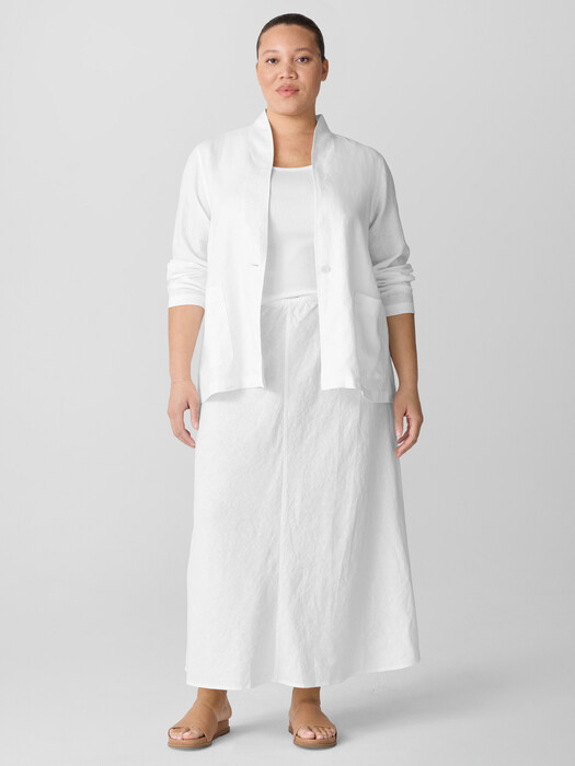 Organic Linen High Collar Jacket