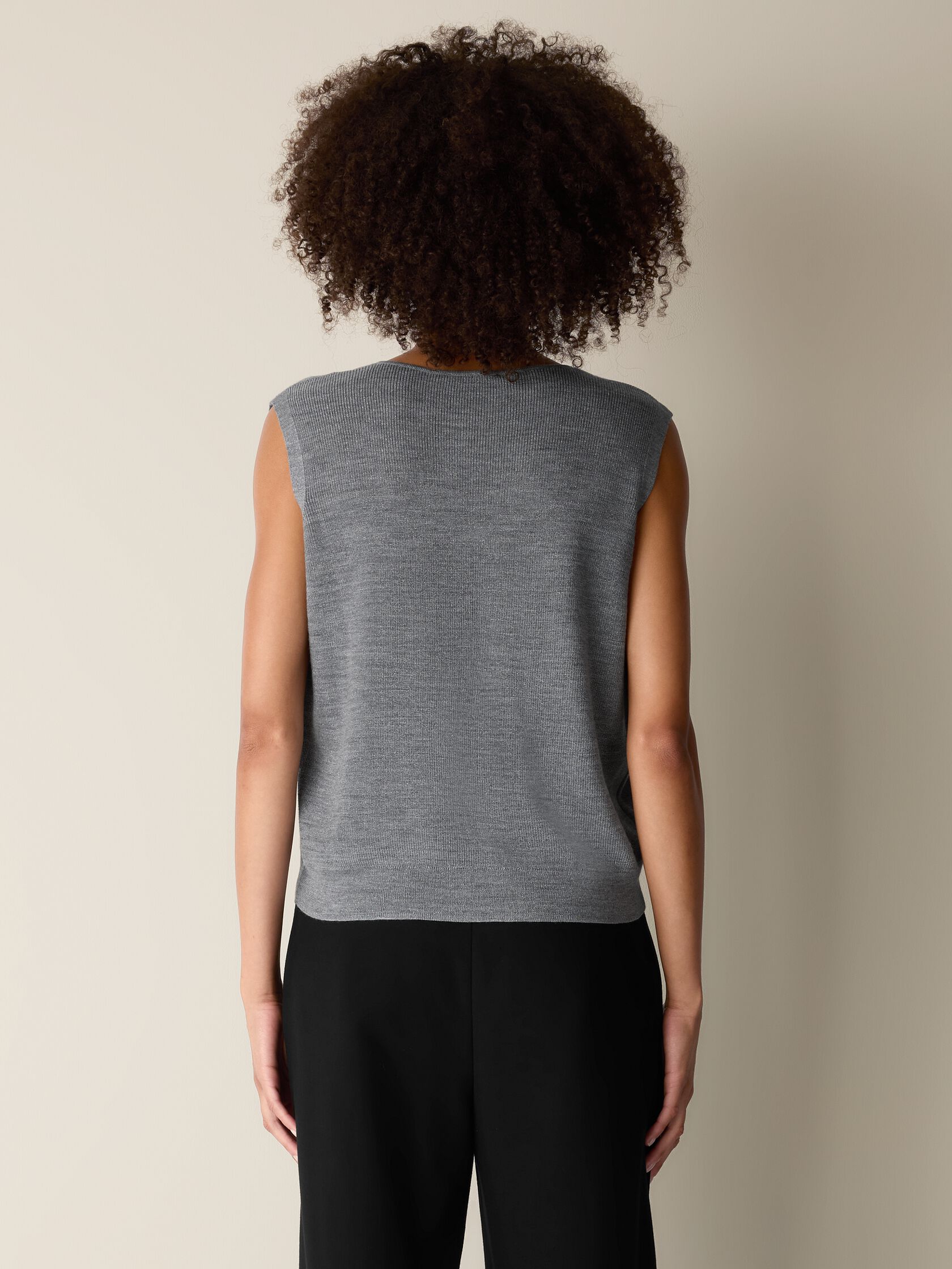 Wool Shimmer Vest in Regenerative Wool