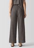 Woven Plissé Wide-Leg Pant
