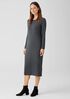 Fine Jersey Jewel Neck Dress