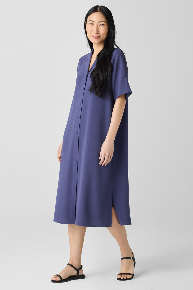 Silk Georgette Crepe Shirtdress Silk Georgette Crepe Shirtdress