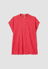 Woven Plisse Mock Neck Top