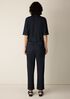 Cotton Indigo Knit Jumpsuit