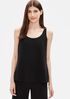 Silk Georgette Crepe Scoop Neck Tank