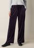 Cozy Velour Knit Wide-Leg Pant