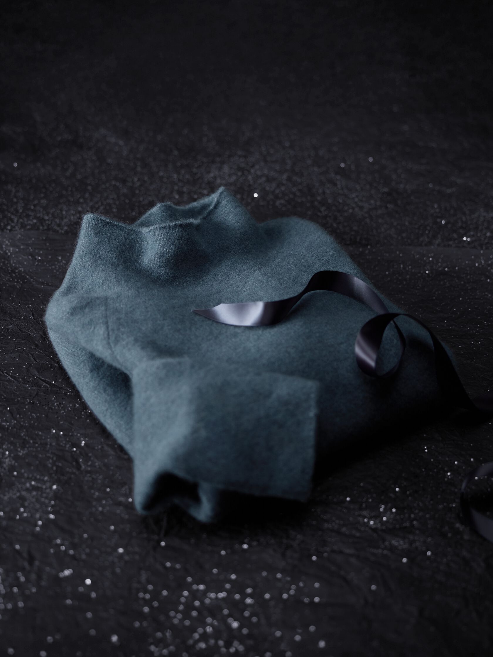 Cashmere Silk Boucle Bliss Turtleneck Top