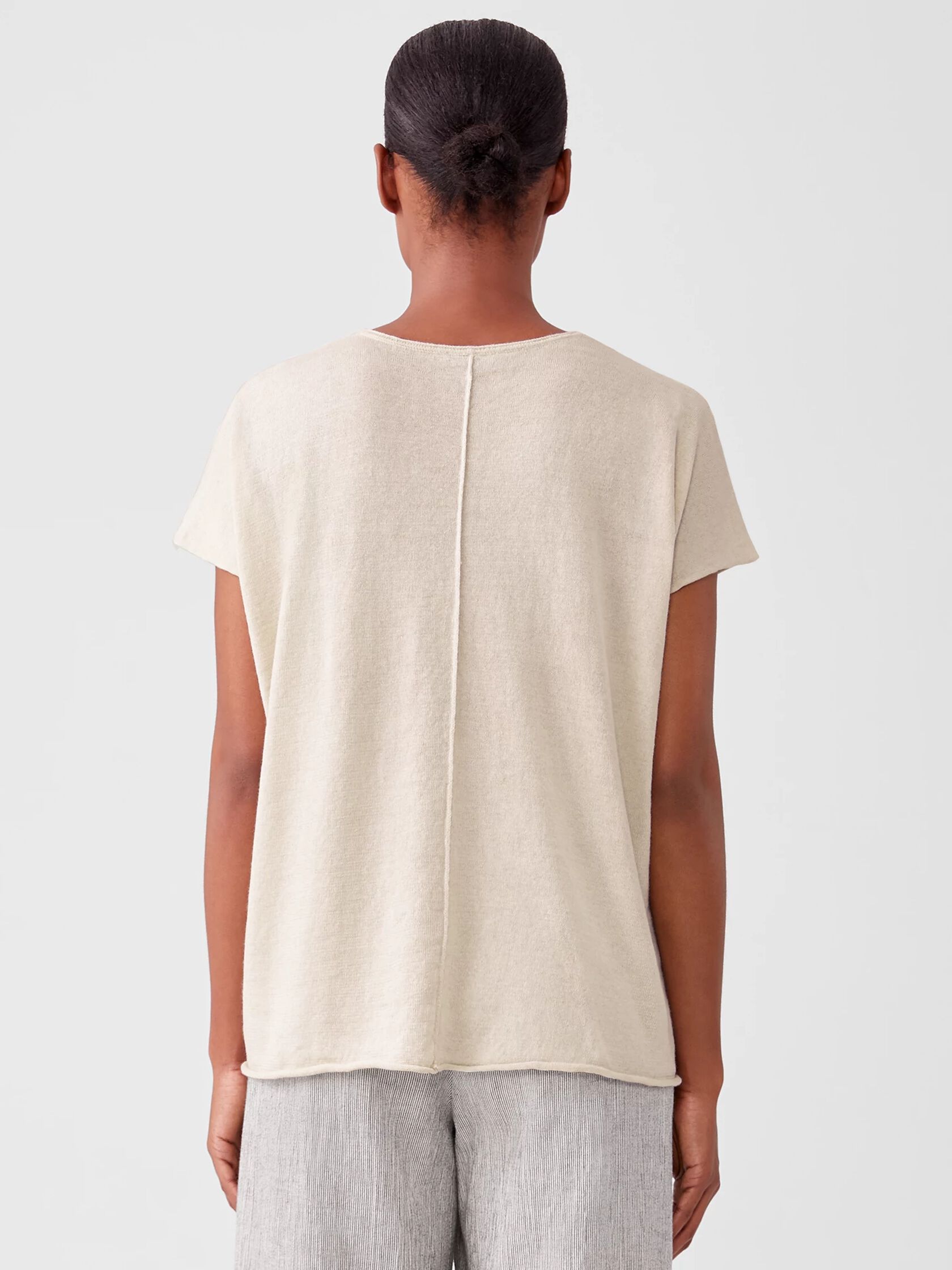 Organic Linen Cotton V-Neck Top