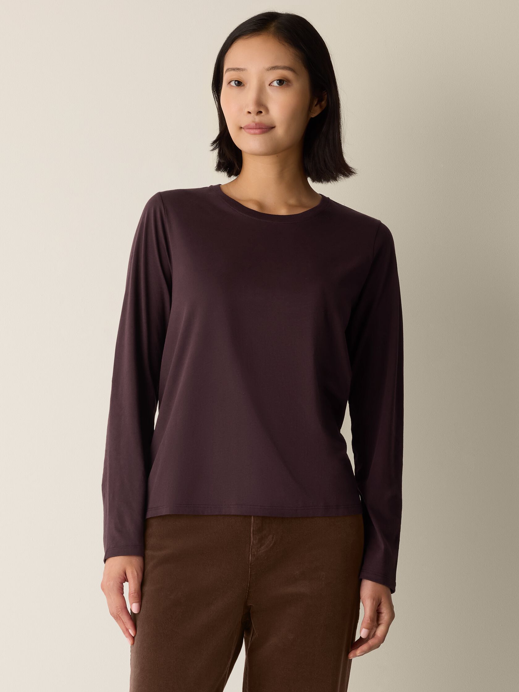 Organic Pima Cotton Jersey Long-Sleeve Tee