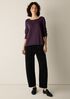 Peruvian Cotton Blend Bateau Neck Top