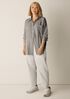 Wool Cotton Check Classic Collar Long Shirt