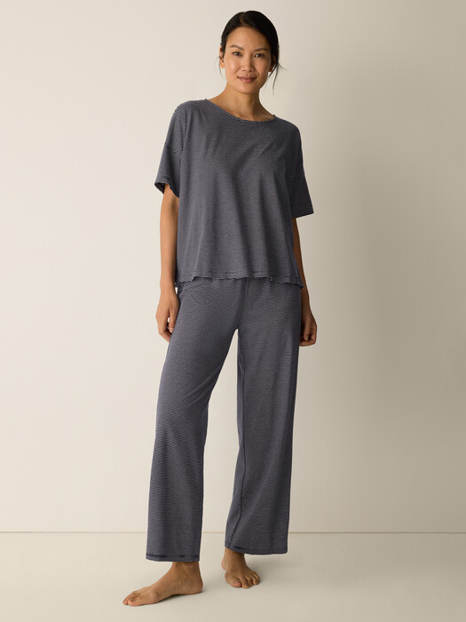 Mini Stripe Organic Cotton Jersey Sleep Set