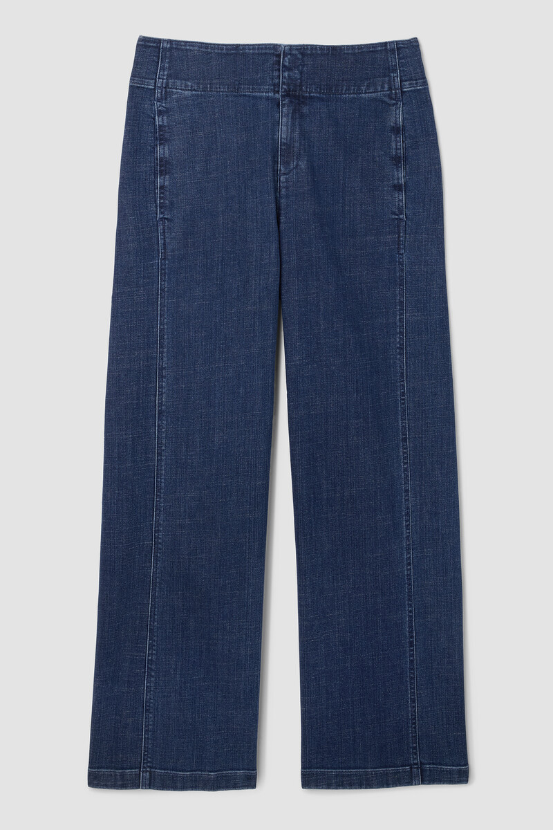 Cotton Stretch Denim Wide-Leg Jean Cotton Stretch Denim Wide-Leg Jean