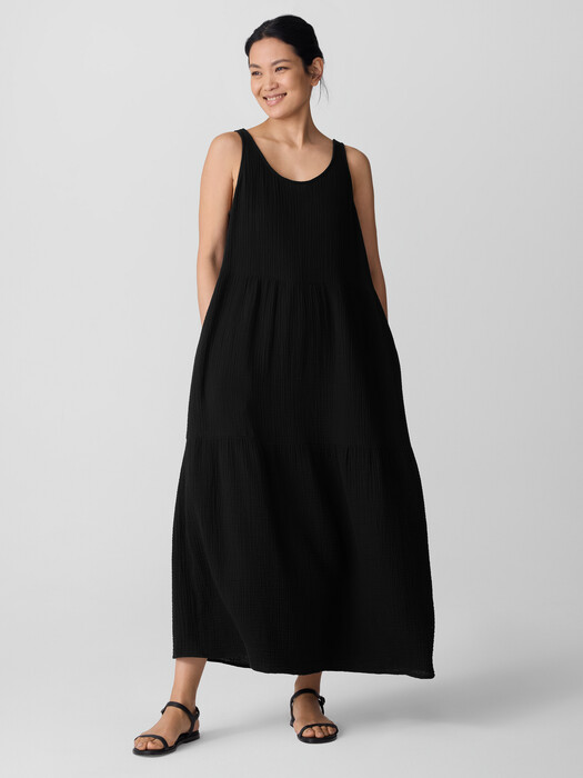 eileen fisher cotton gauze dress Organic Cotton Gauze Dress Eileen Fisher Renew