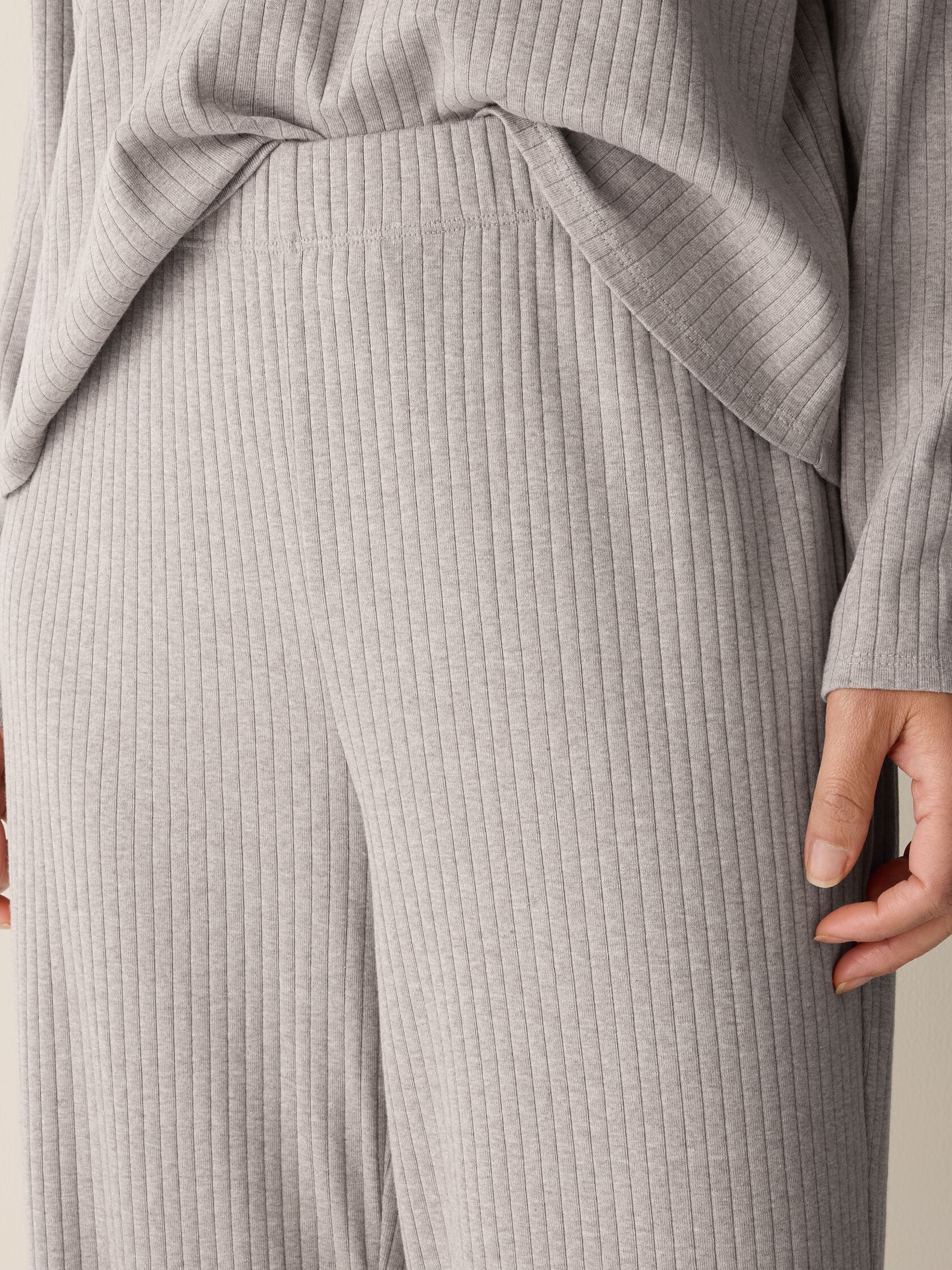 Organic Cotton Rib Straight Sleep Pant