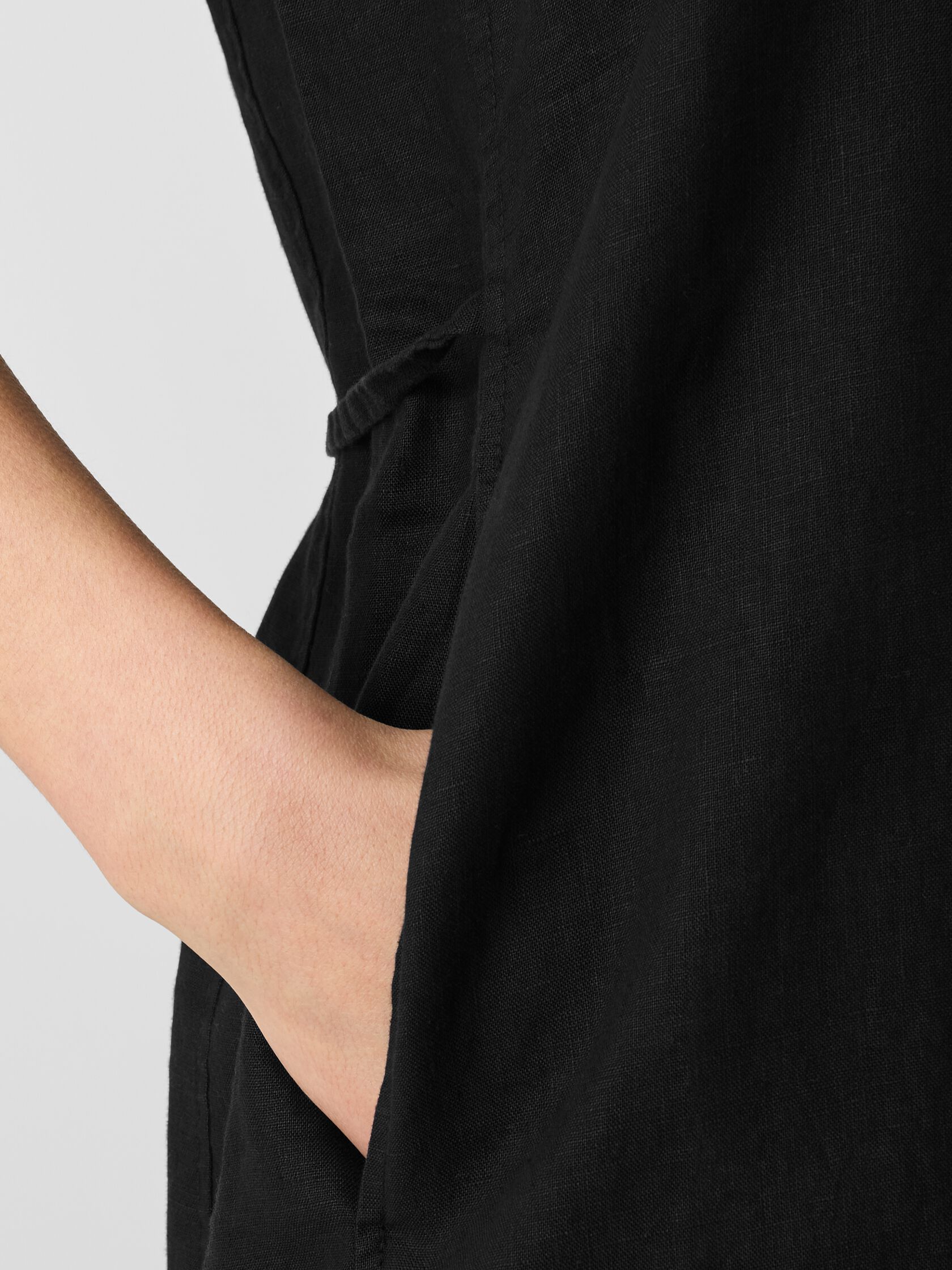 Organic Linen Jewel Neck Dress