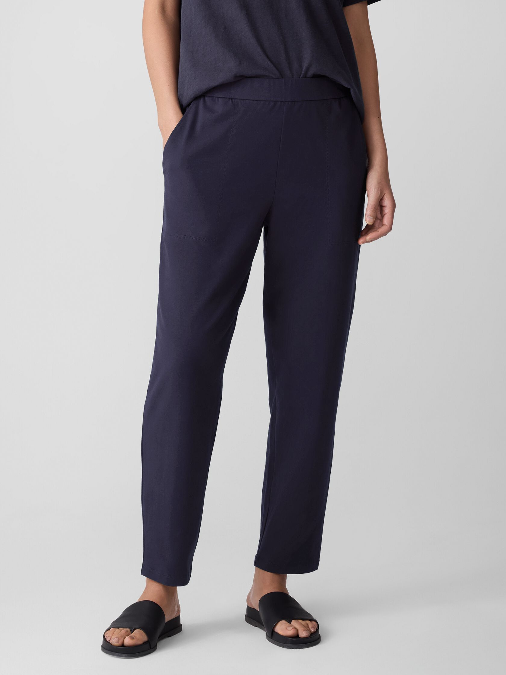 Pima Cotton Stretch Jersey Tapered Pant