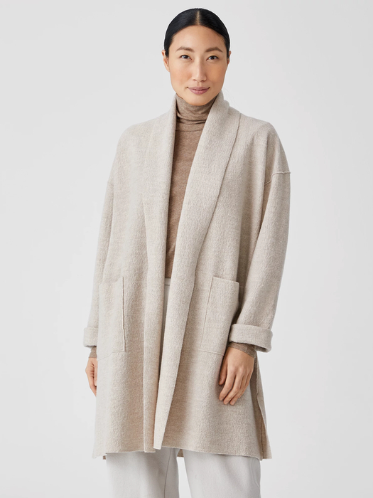 Lightweight Boiled Wool Coat in Responsible Wool