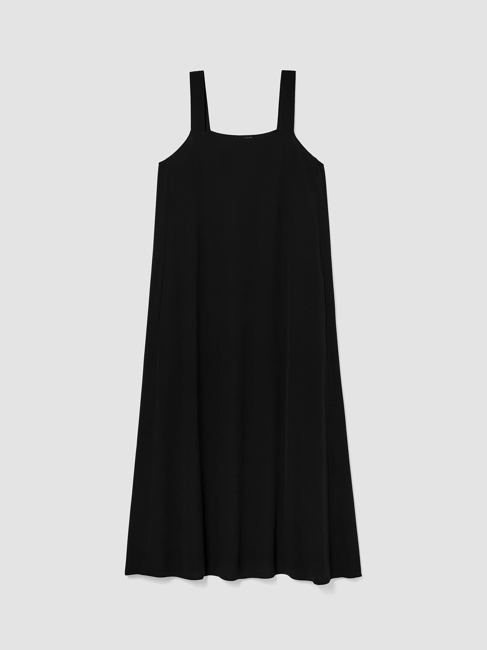 Silk Georgette Crepe Square Neck Dress