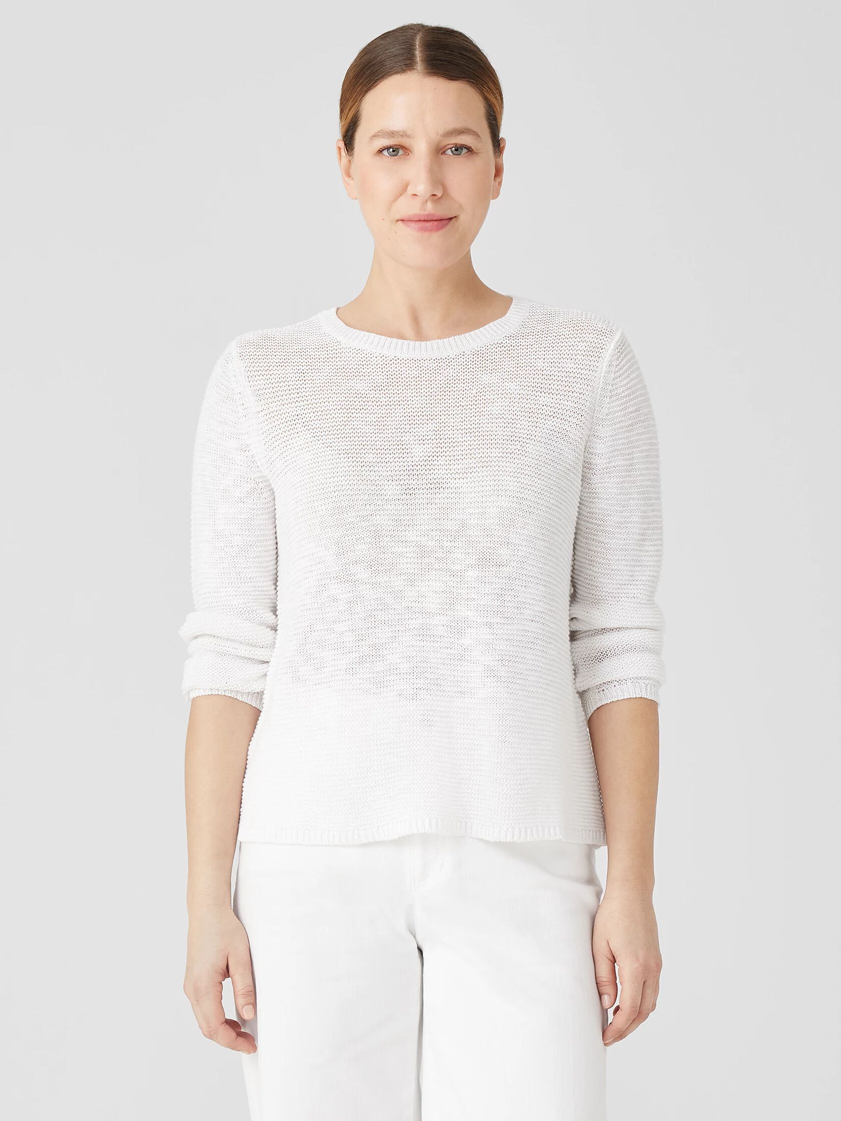 Organic Linen Cotton Crew Neck Top