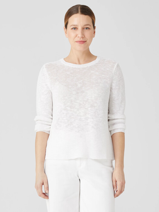 Organic Linen Cotton Crew Neck Top