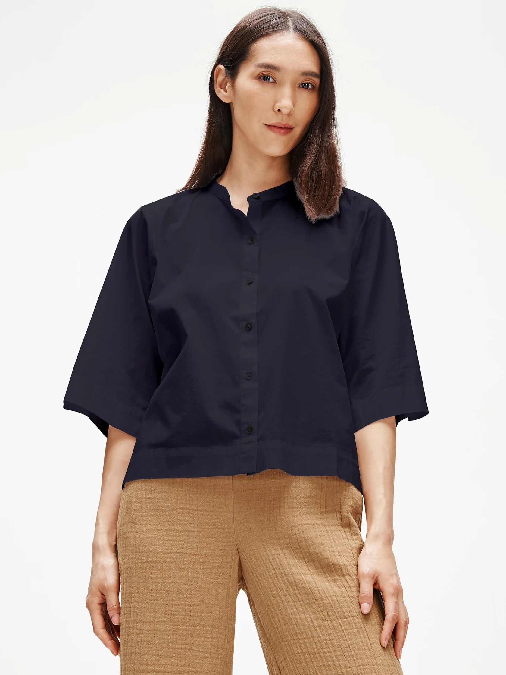 Organic Cotton Elbow-Sleeve Shirt