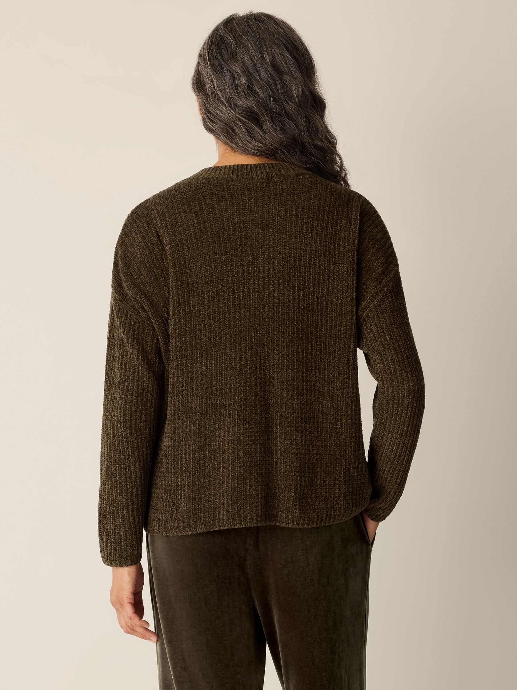 Chenille Blend V-Neck Top