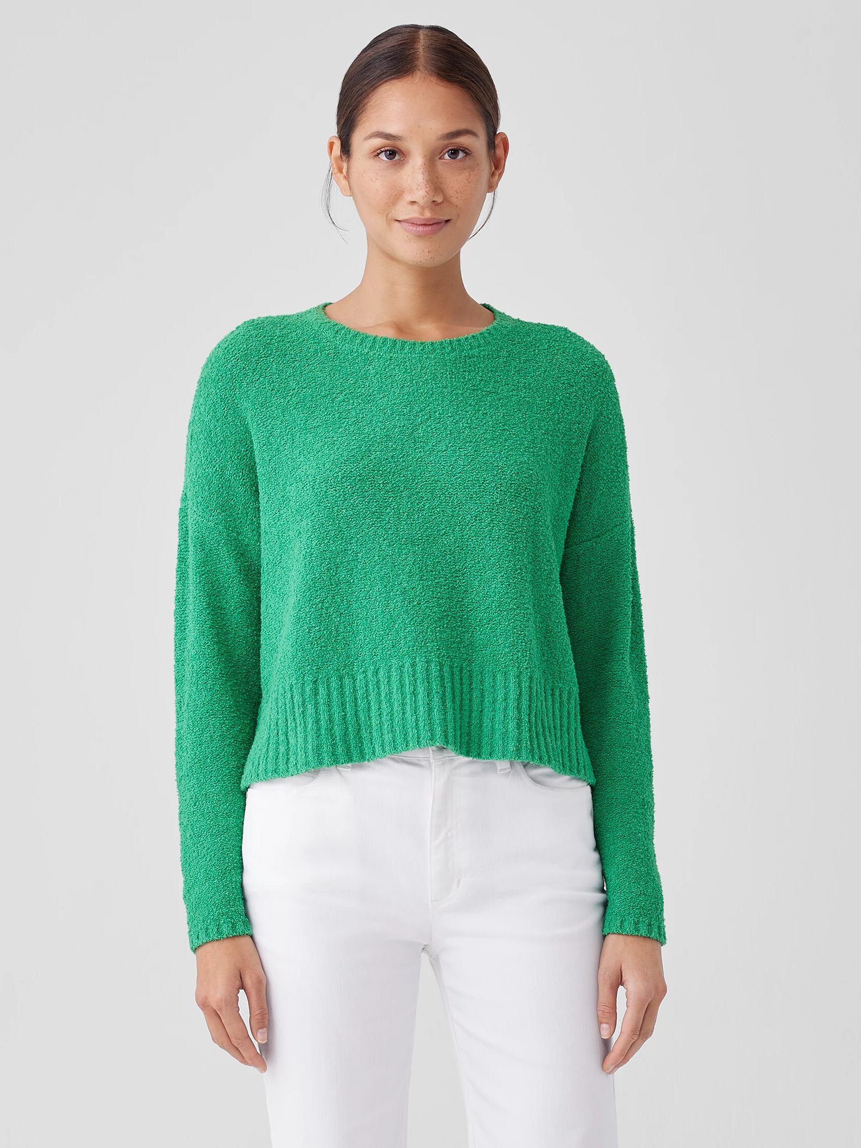 Cotton Fluff Crew Neck Top