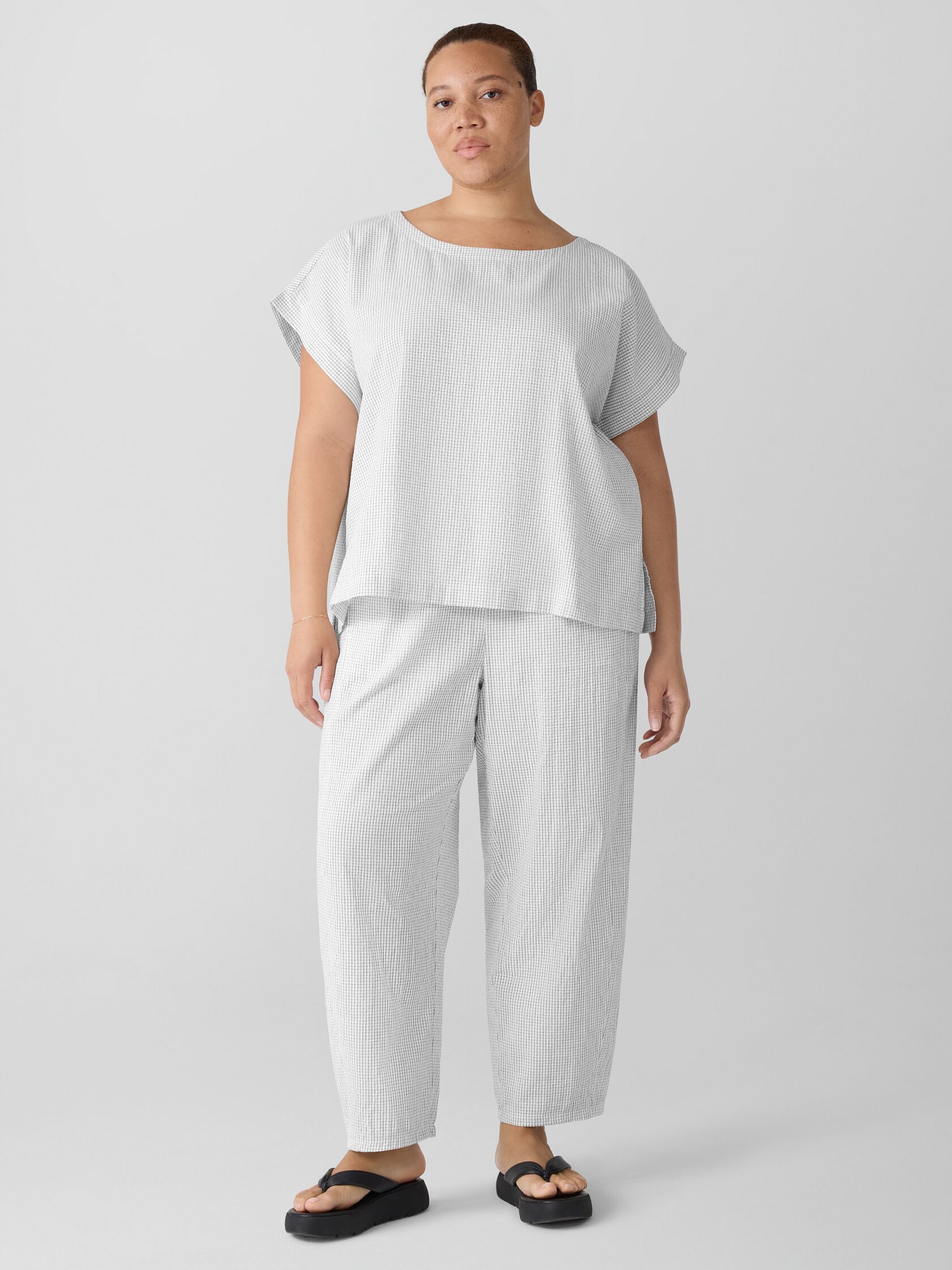 Organic Cotton Ripple Square Top