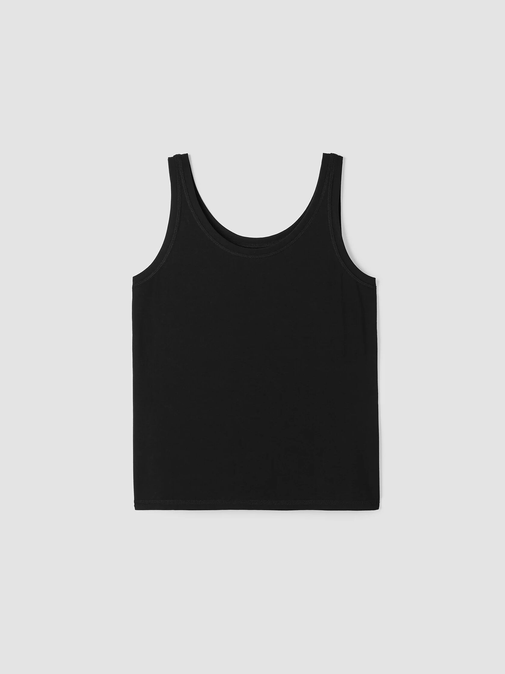 Pima Cotton Stretch Jersey Scoop Neck Tank