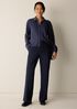 Washable Stretch Crepe Straight Pant