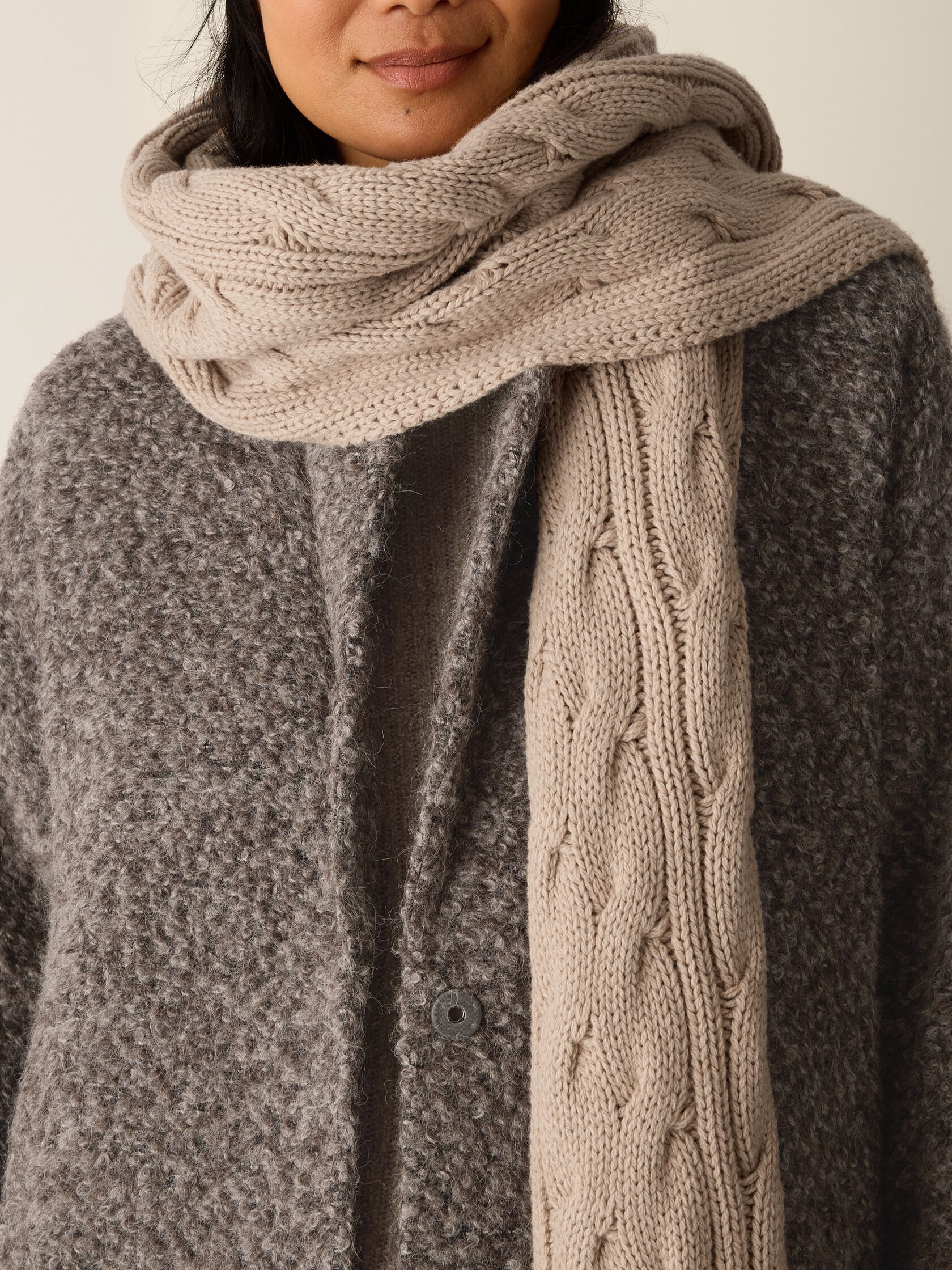Cotton & Recycled Cashmere Scarf