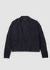 Fine Felted Wool Notch Collar Cardigan in Regenerative Wool
