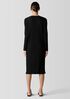 Textured Stretch Rib Crew Neck Dress