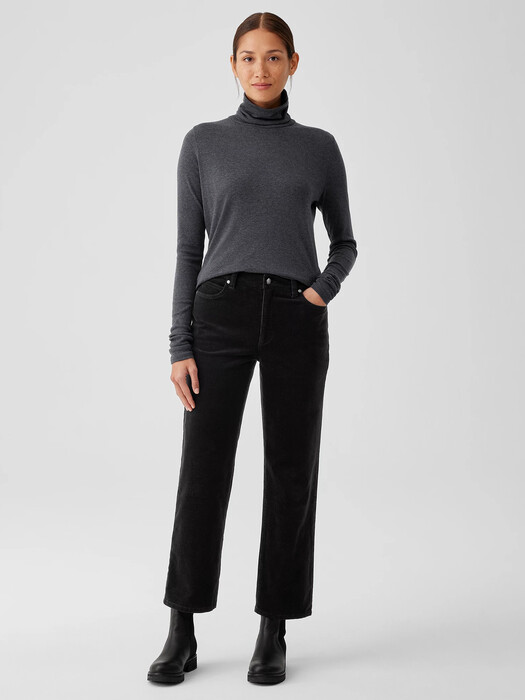 Organic Cotton Stretch Corduroy Straight Pant
