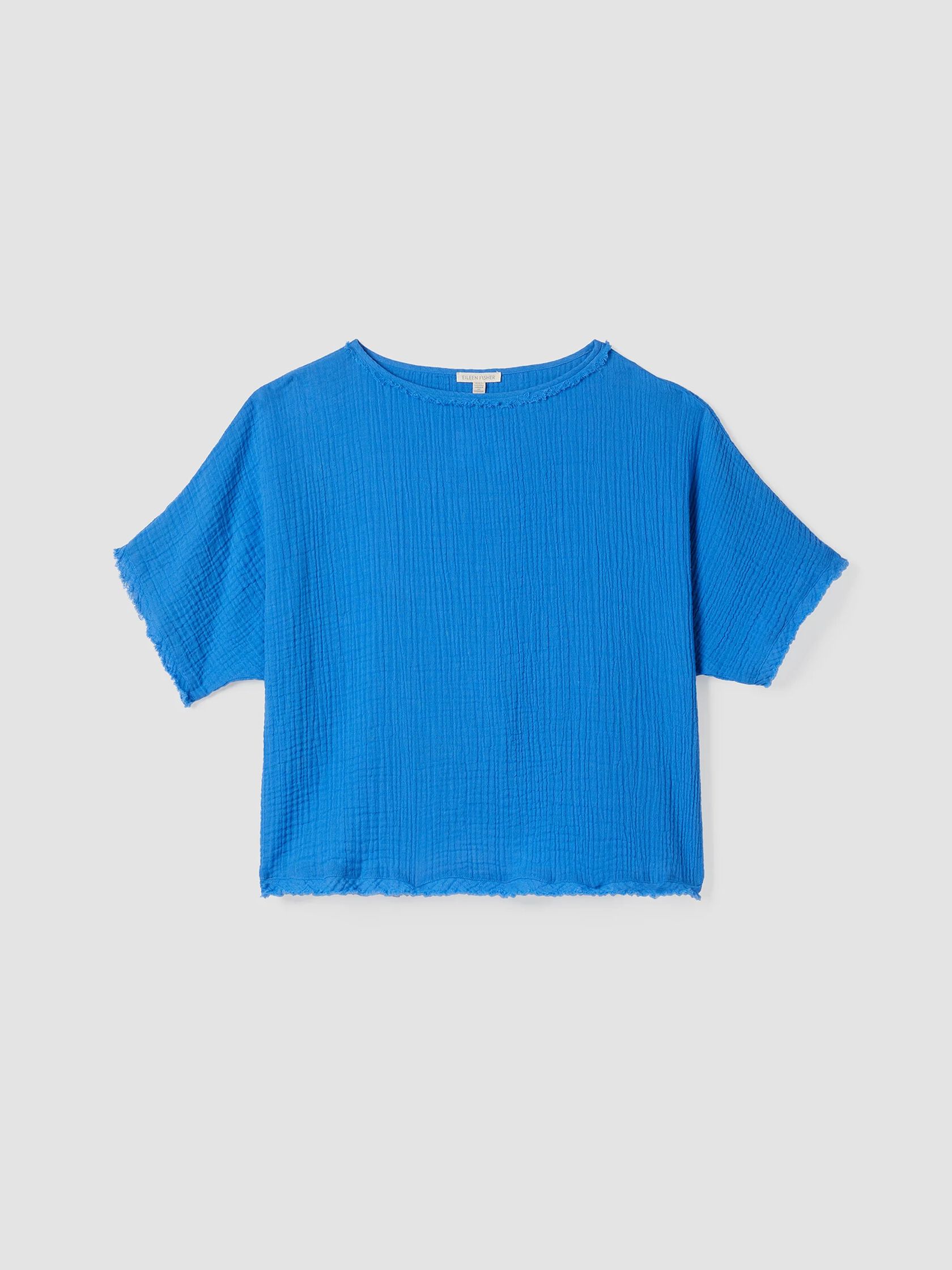 Organic Cotton Lofty Gauze Bateau Neck Top