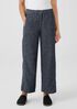 Tweedy Hemp Cotton Wide-Leg Pant